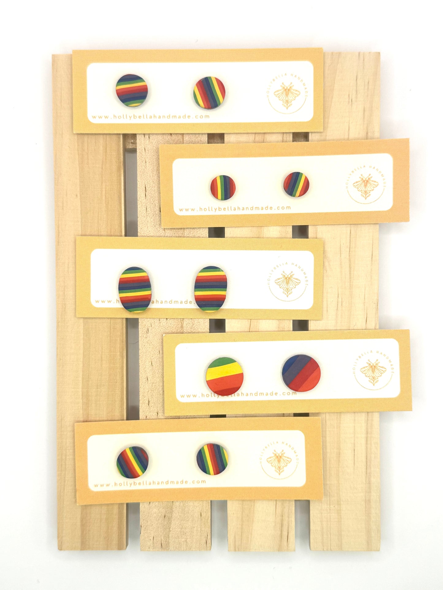 PRIDE: Rainbow Circle Studs