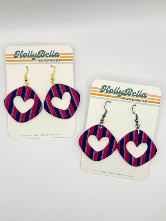 Bi Pride Love Dangles
