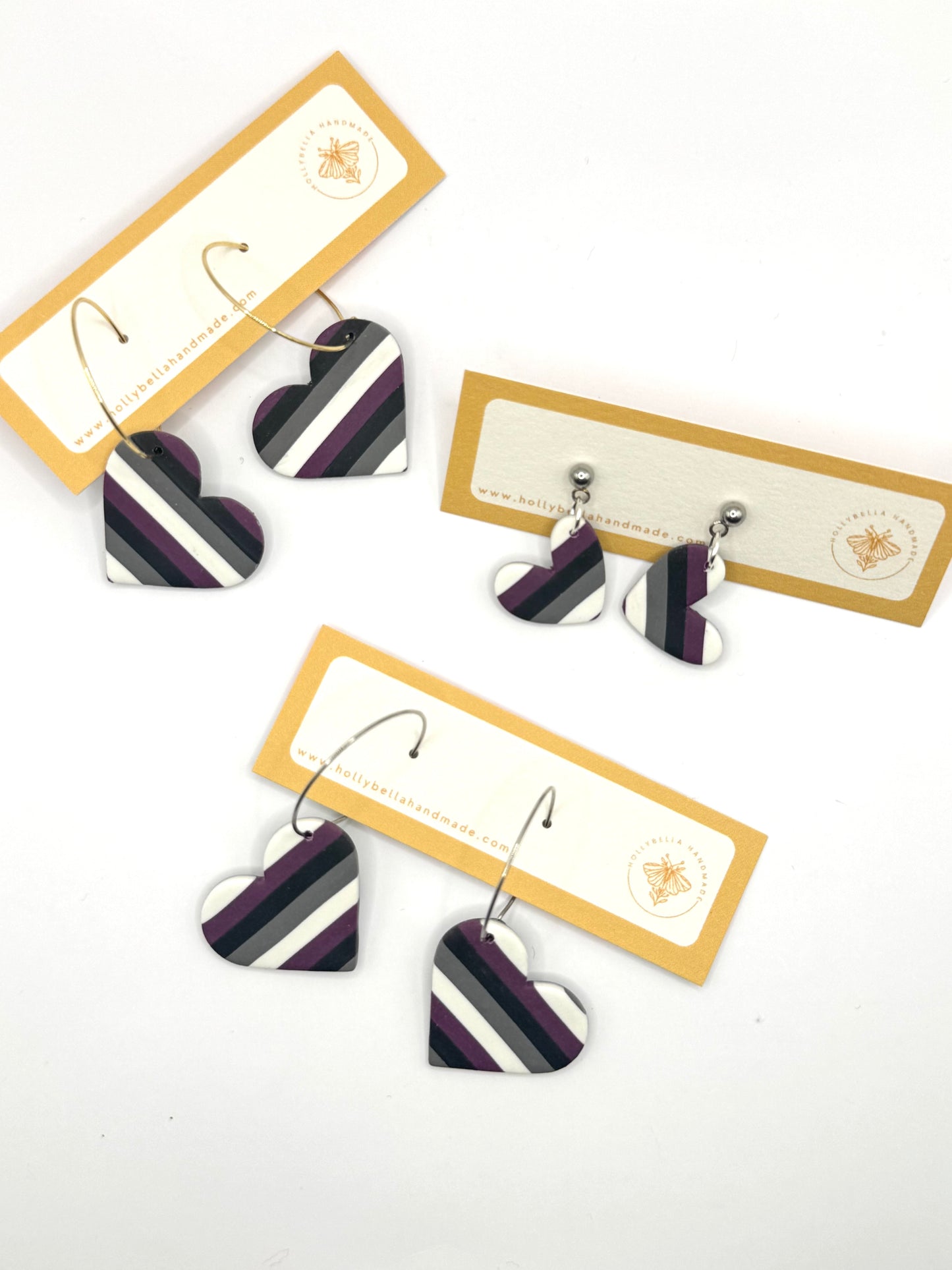 Aces Pride Heart Dangles