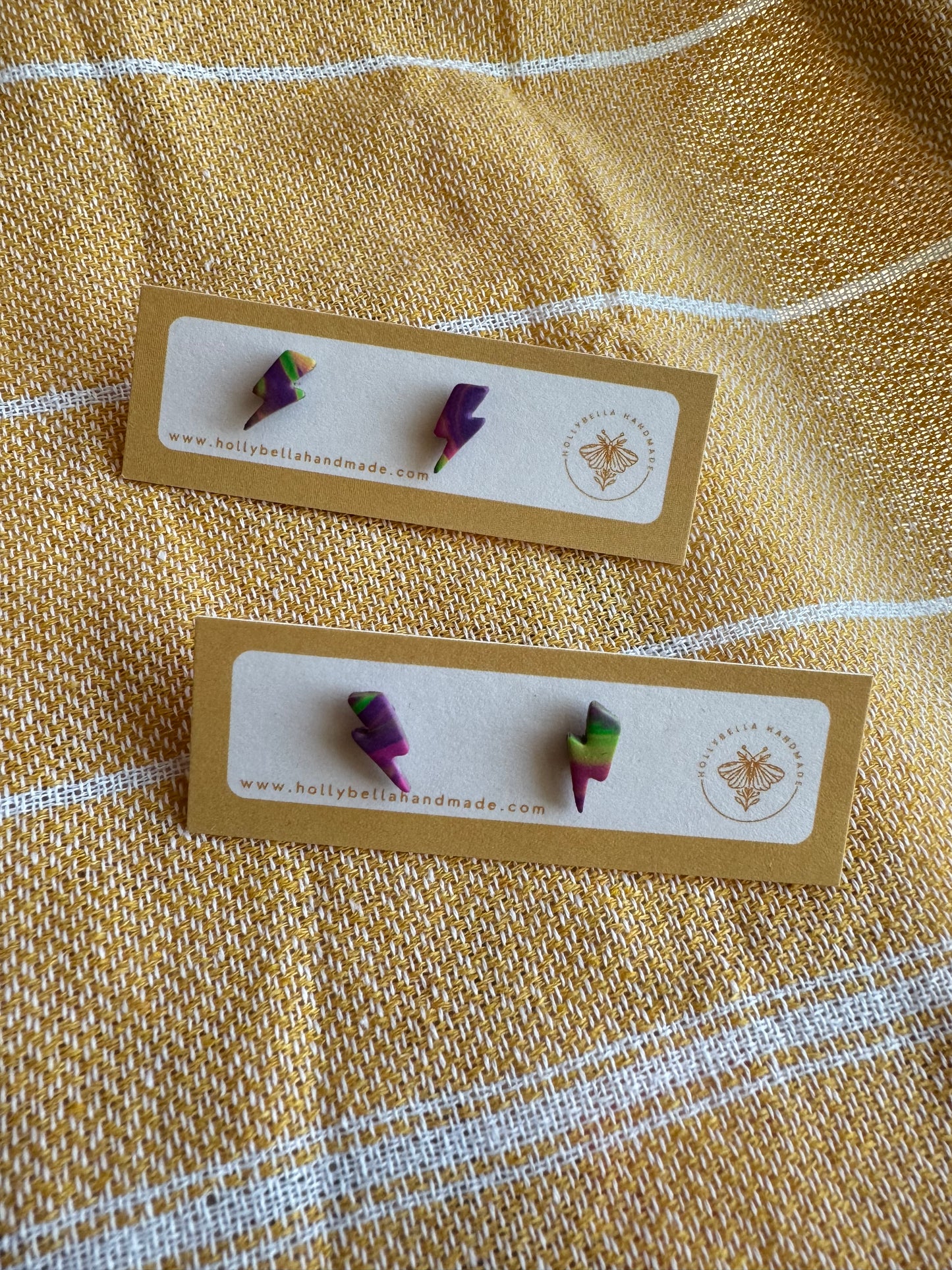 *NEW* Neon Rainbow Lightening Studs