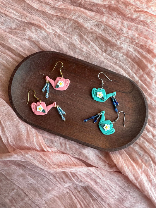 *NEW* SPRING | Watering Can Dangle (teal)