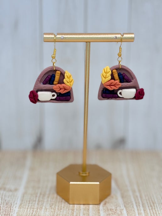 Gilmore Girls-Inspired Earrings | Cozy Coffee & Book Designs