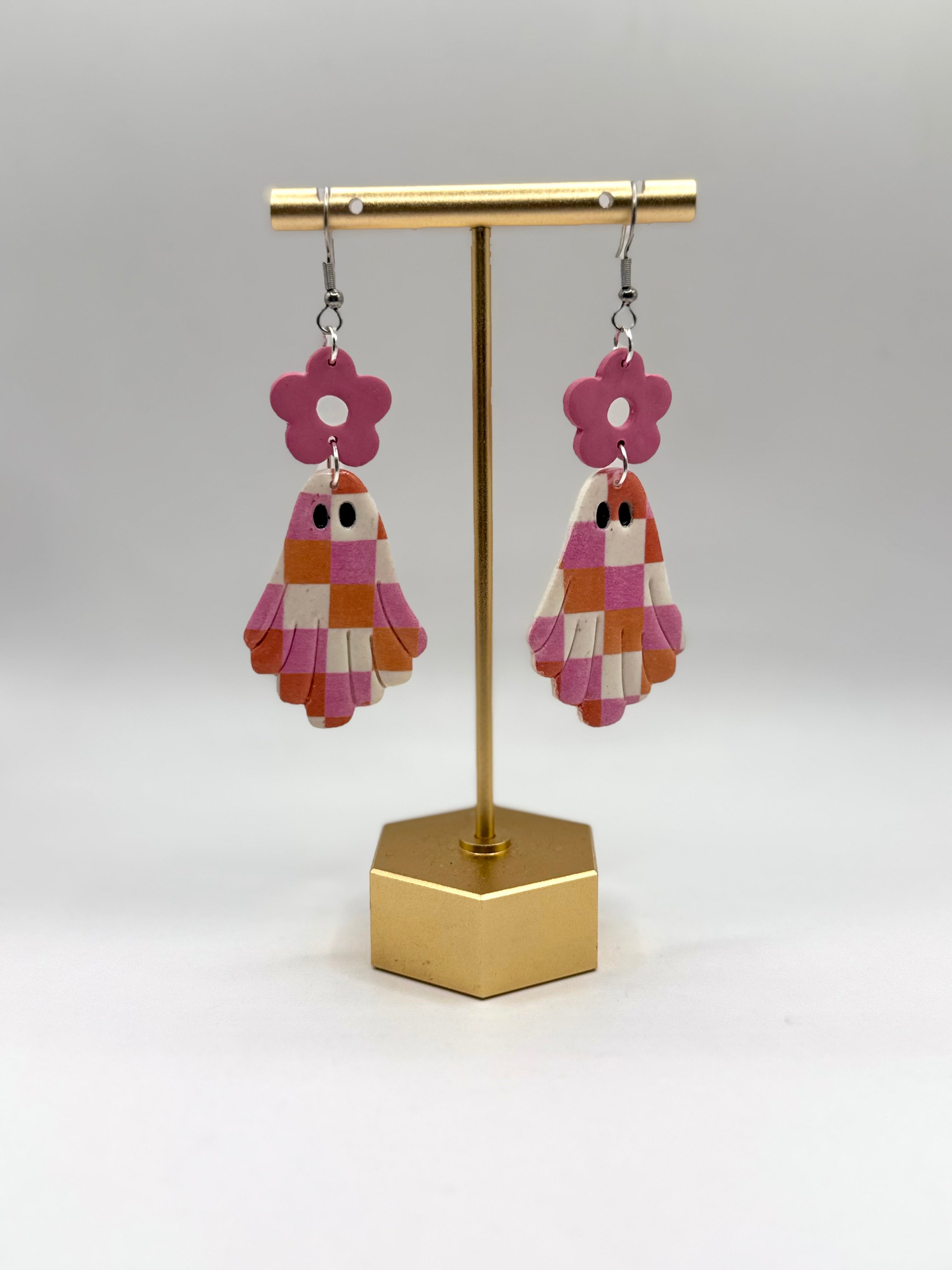 Flower Ghost Dangles