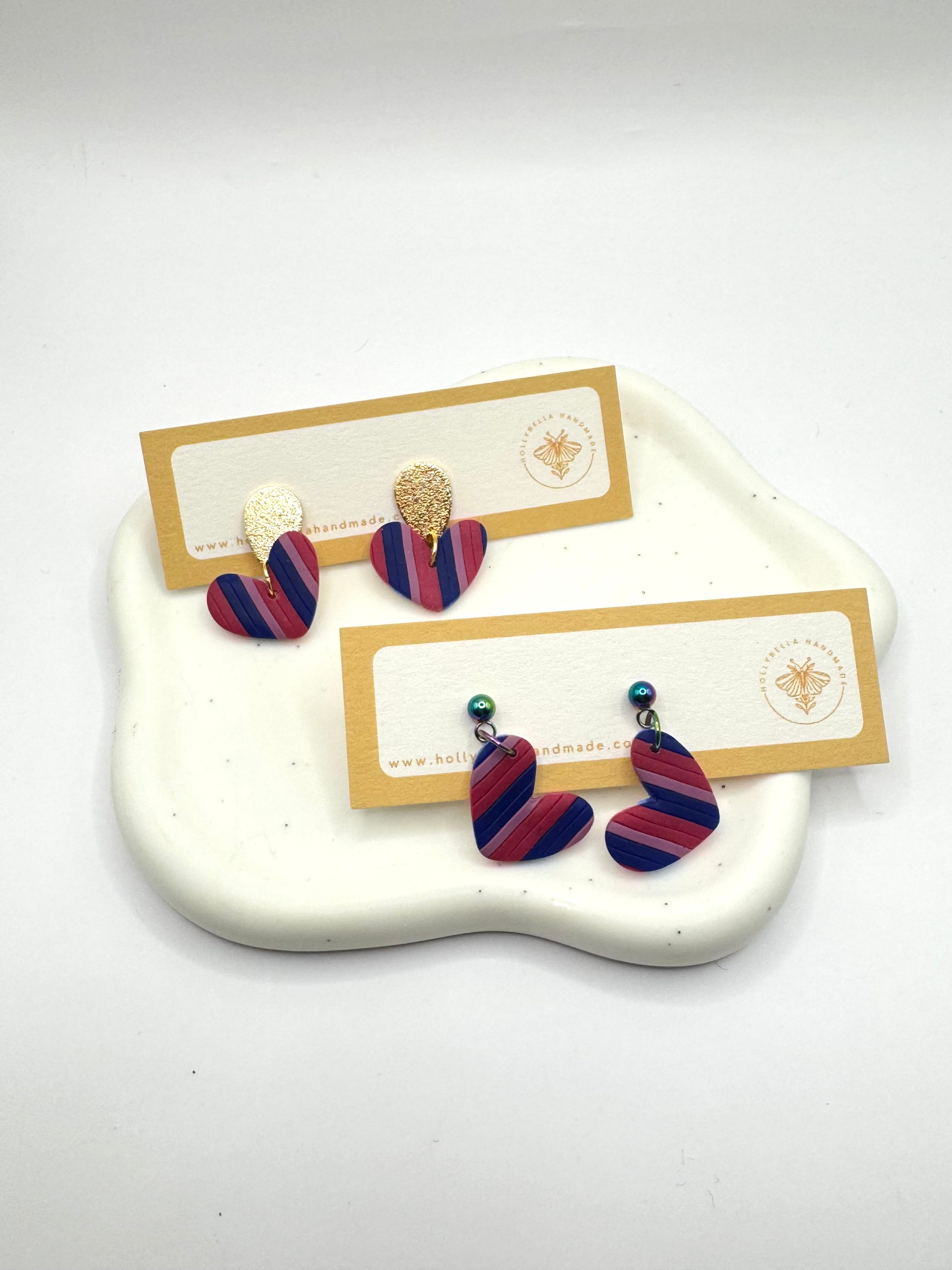 PRIDE | Bi Mini Heart Dangles