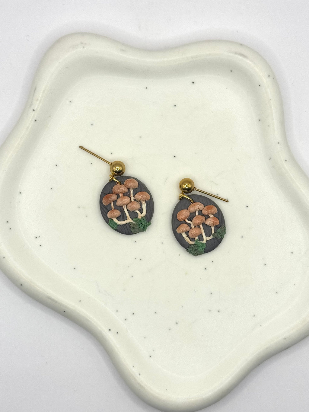 Mini Mushroom Earrings
