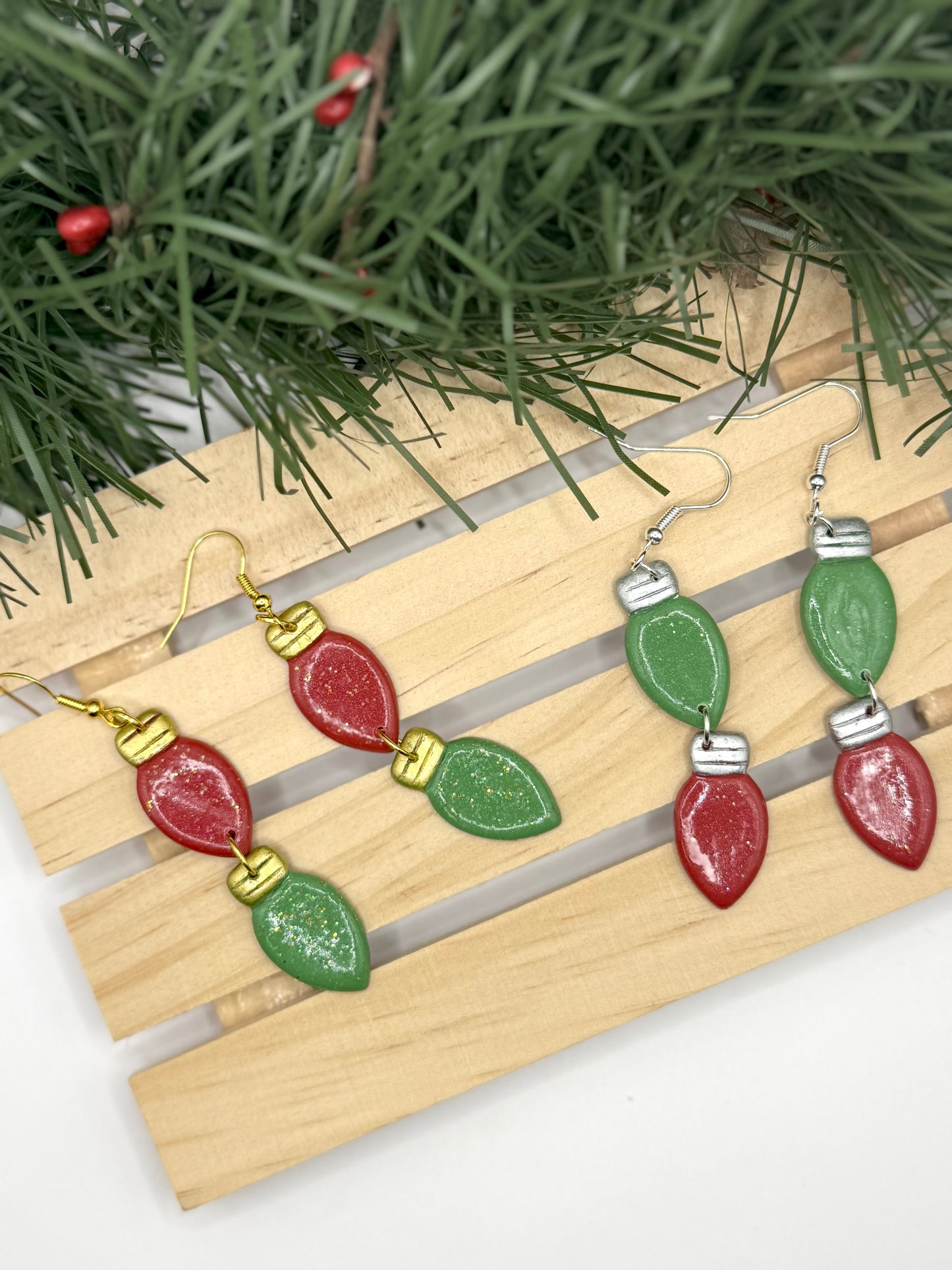 Double Christmas Bulb Dangles