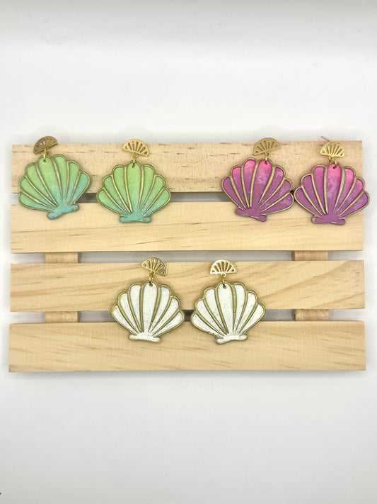 Shimmer Shell Dangles