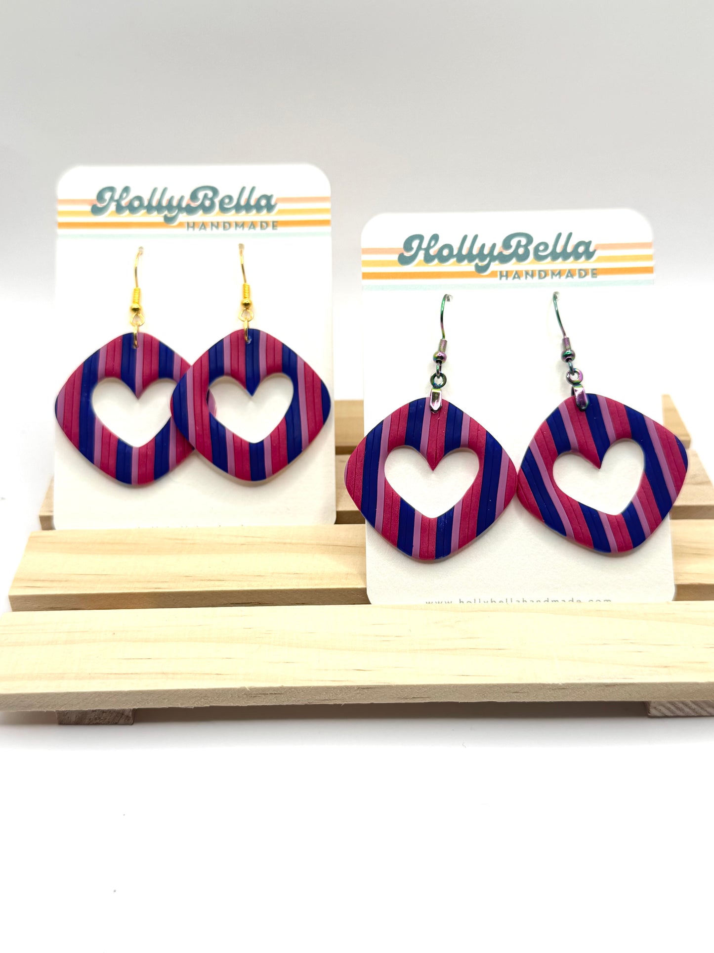 Bi Pride Love Dangles