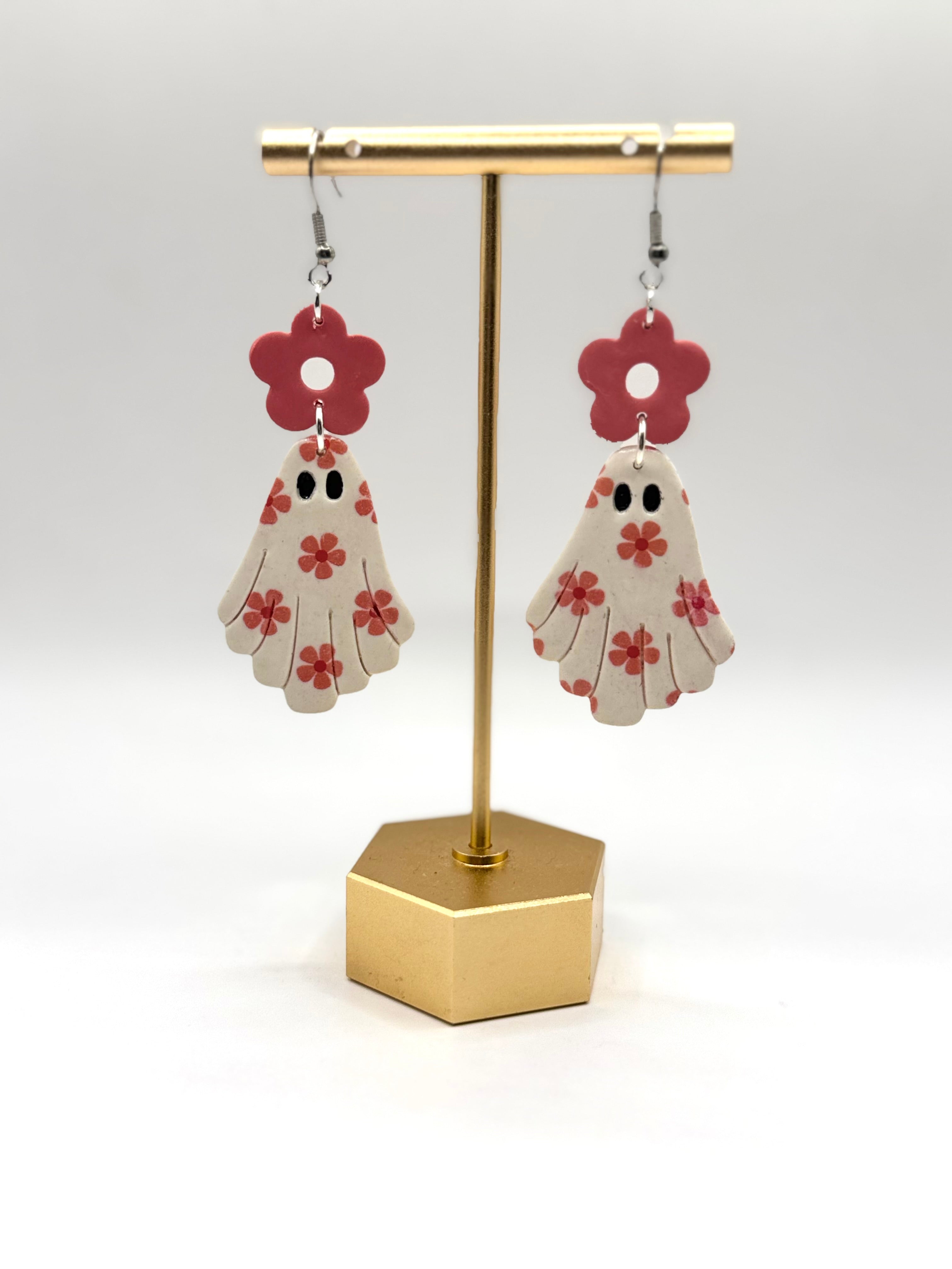 Flower Ghost Dangles