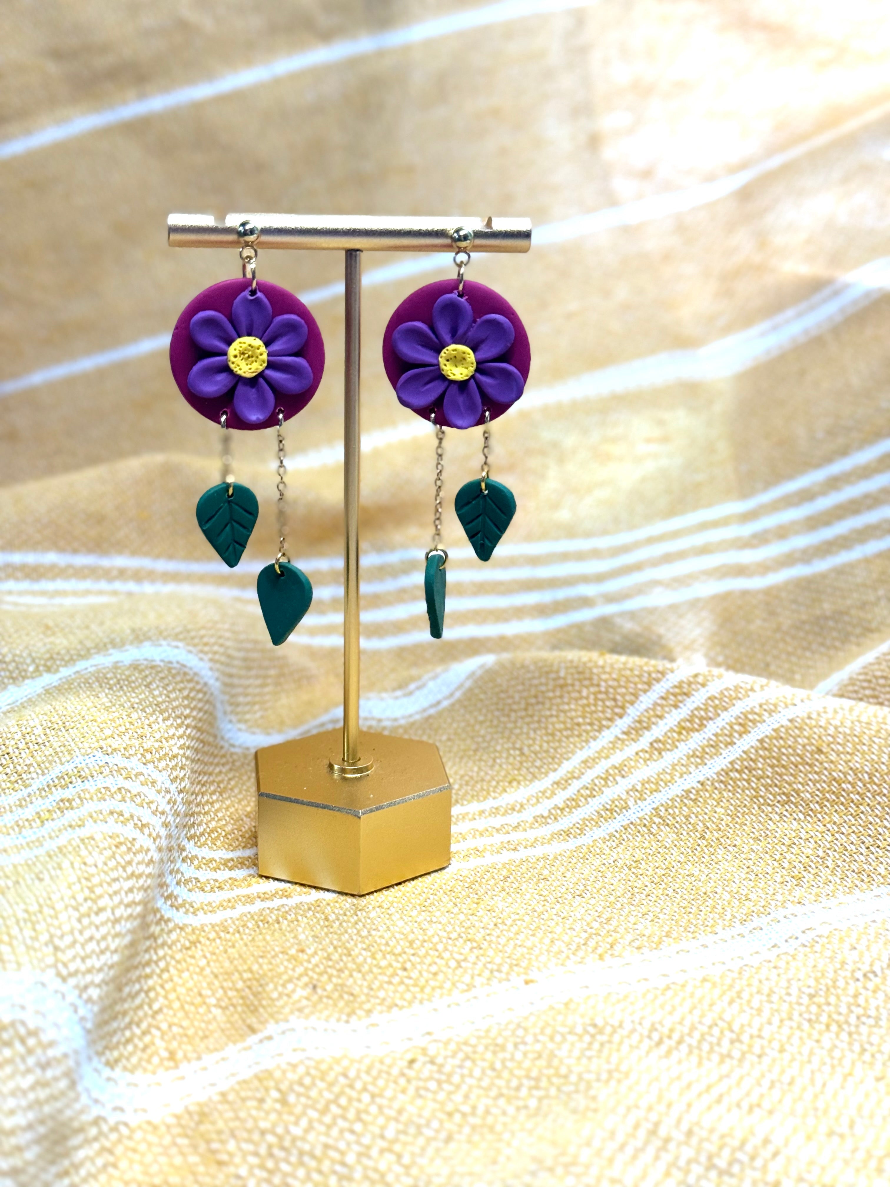 Daisy + Leaf Dangles