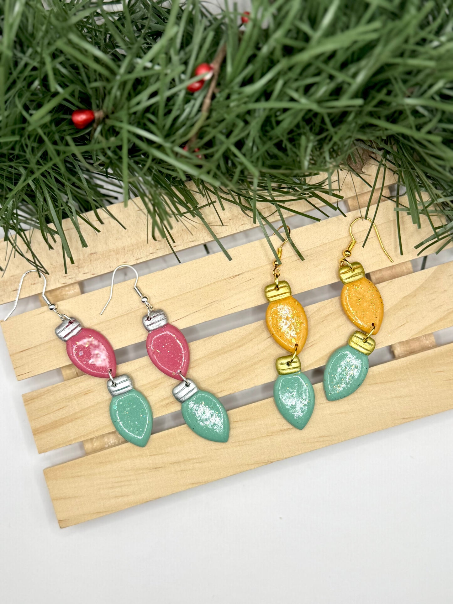 Double Christmas Bulb Dangles