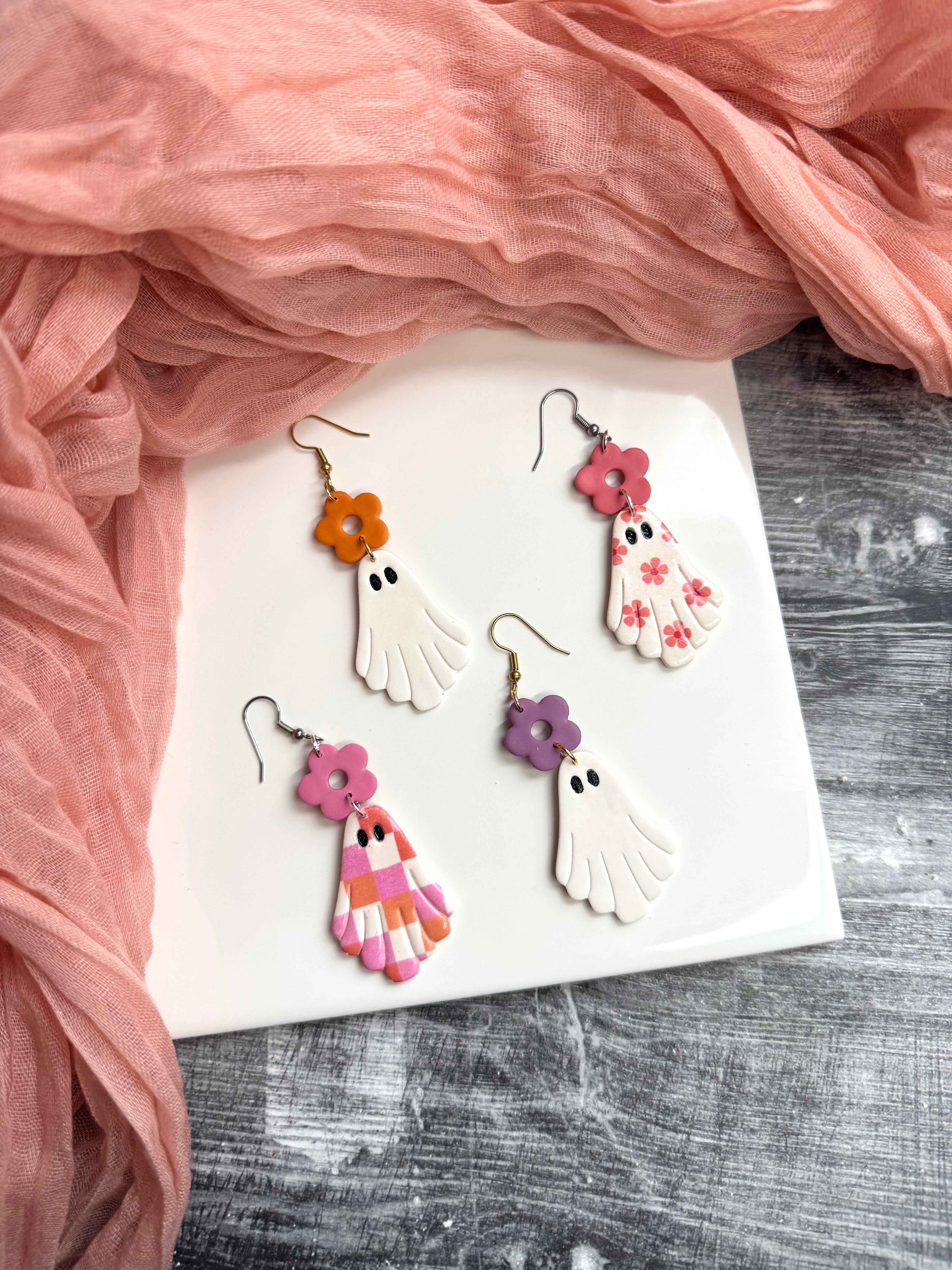 Flower Ghost Dangles