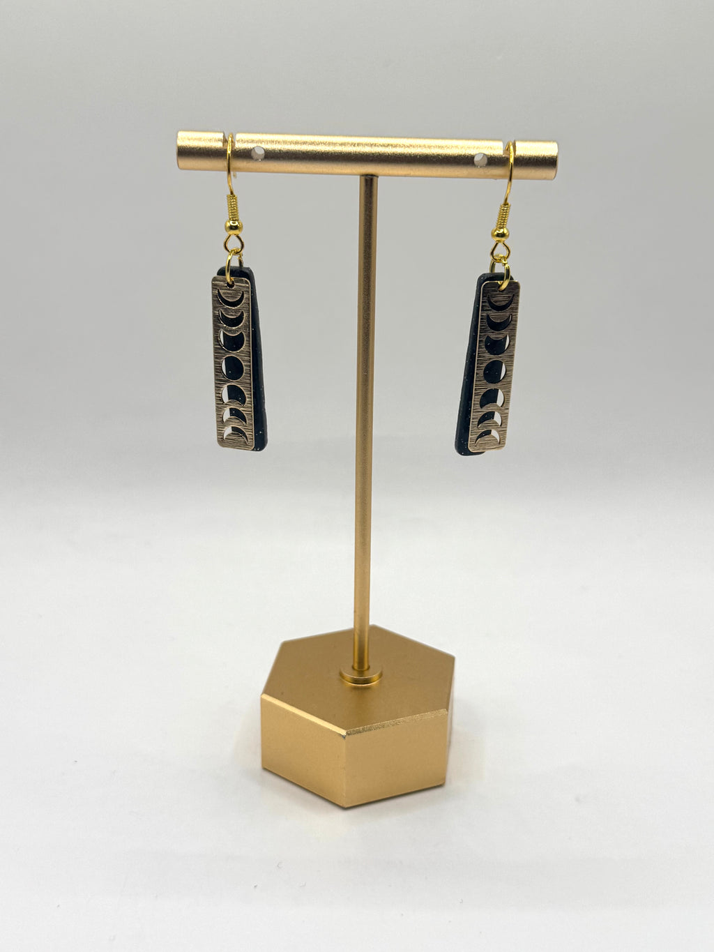 Mini Brass Moon Phase Dangles
