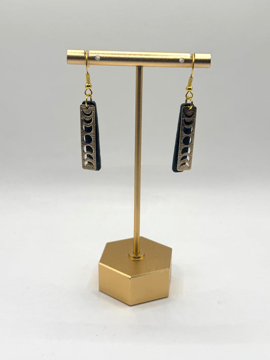 Mini Brass Moon Phase Dangles