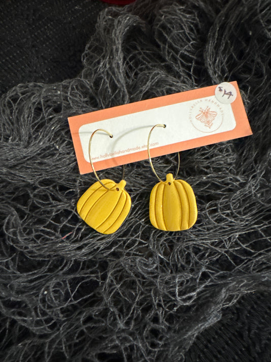 Yellow Pumpkin Hoops