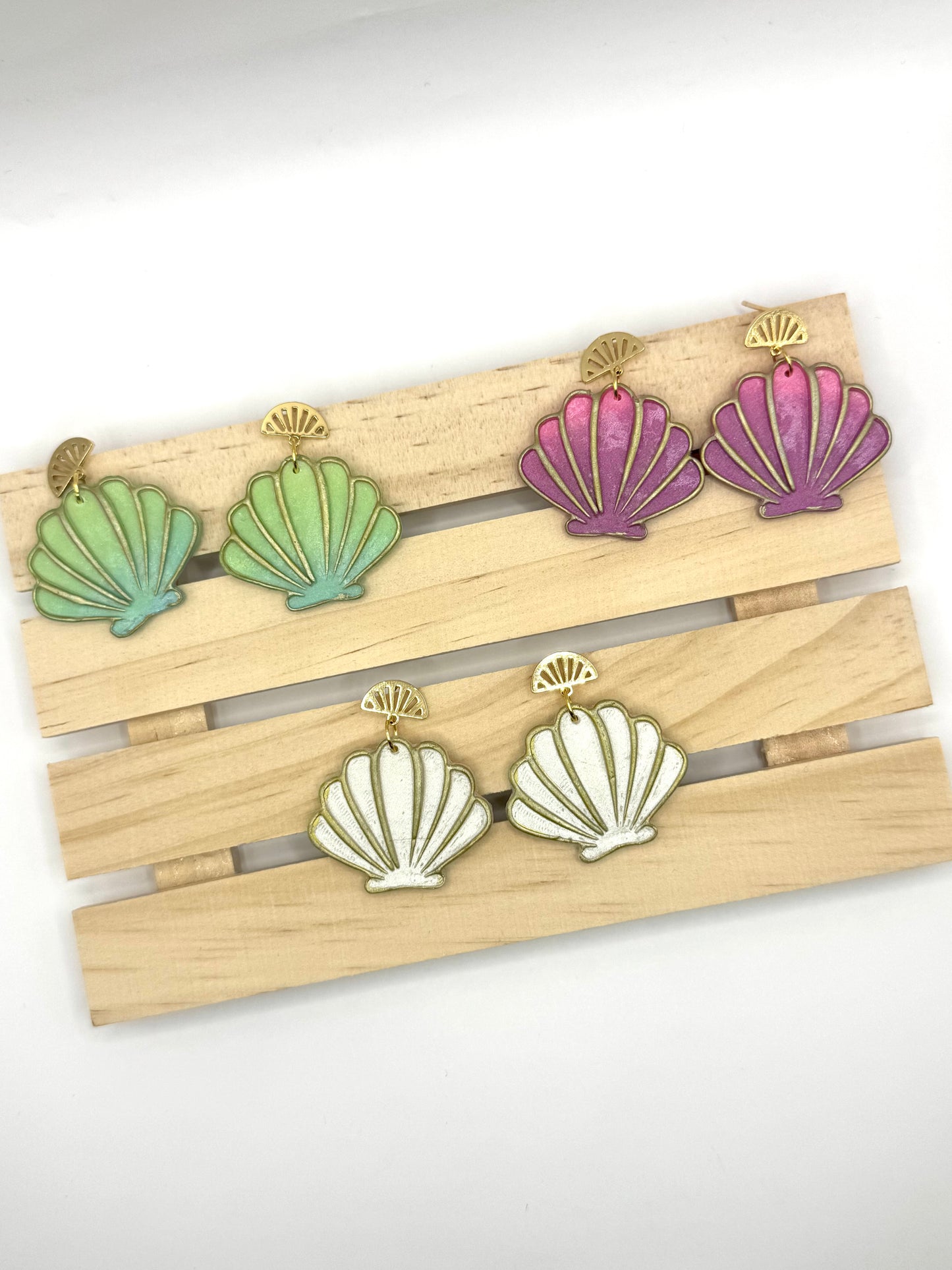 Shimmer Shell Dangles
