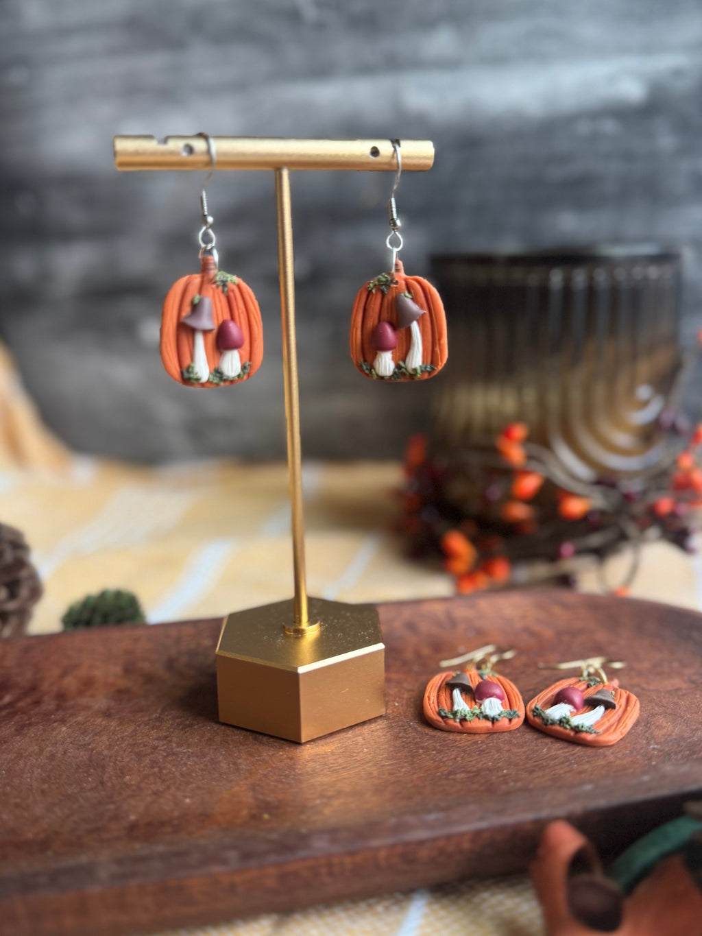 Pumpkin & Mushroom Dangles