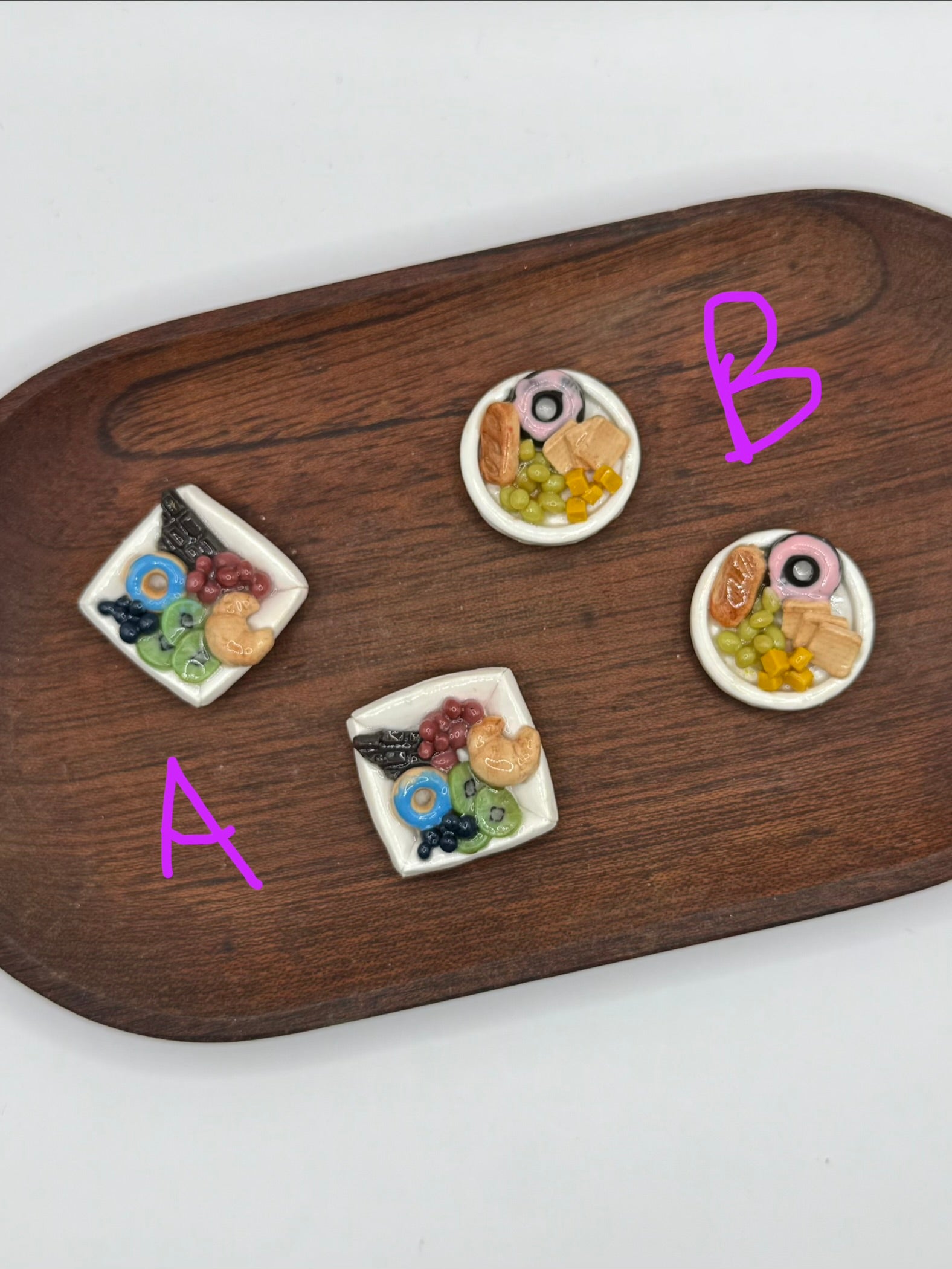 Charcuterie Magnets (white dishes)
