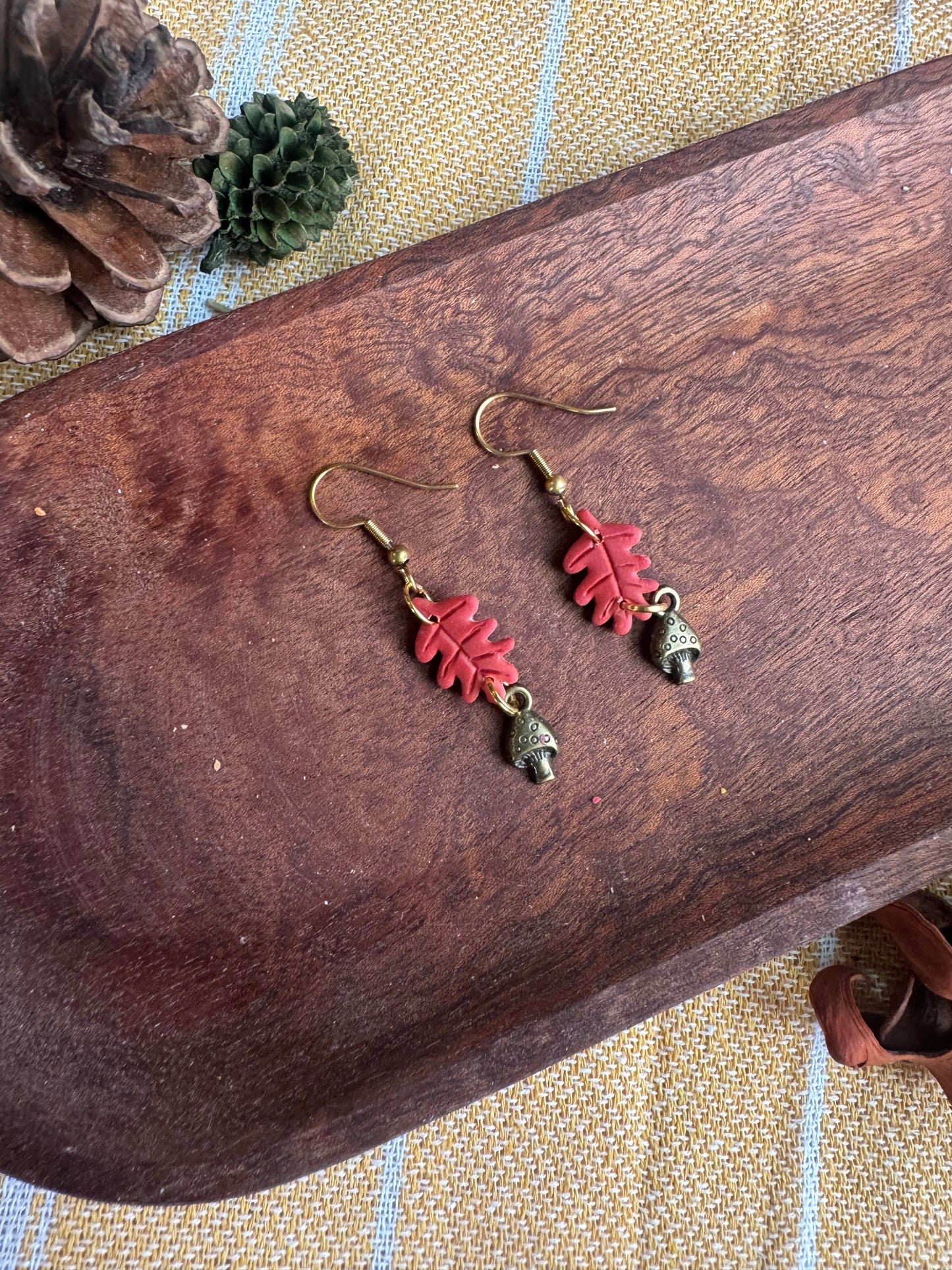 Leaf + Mushroom Dangles