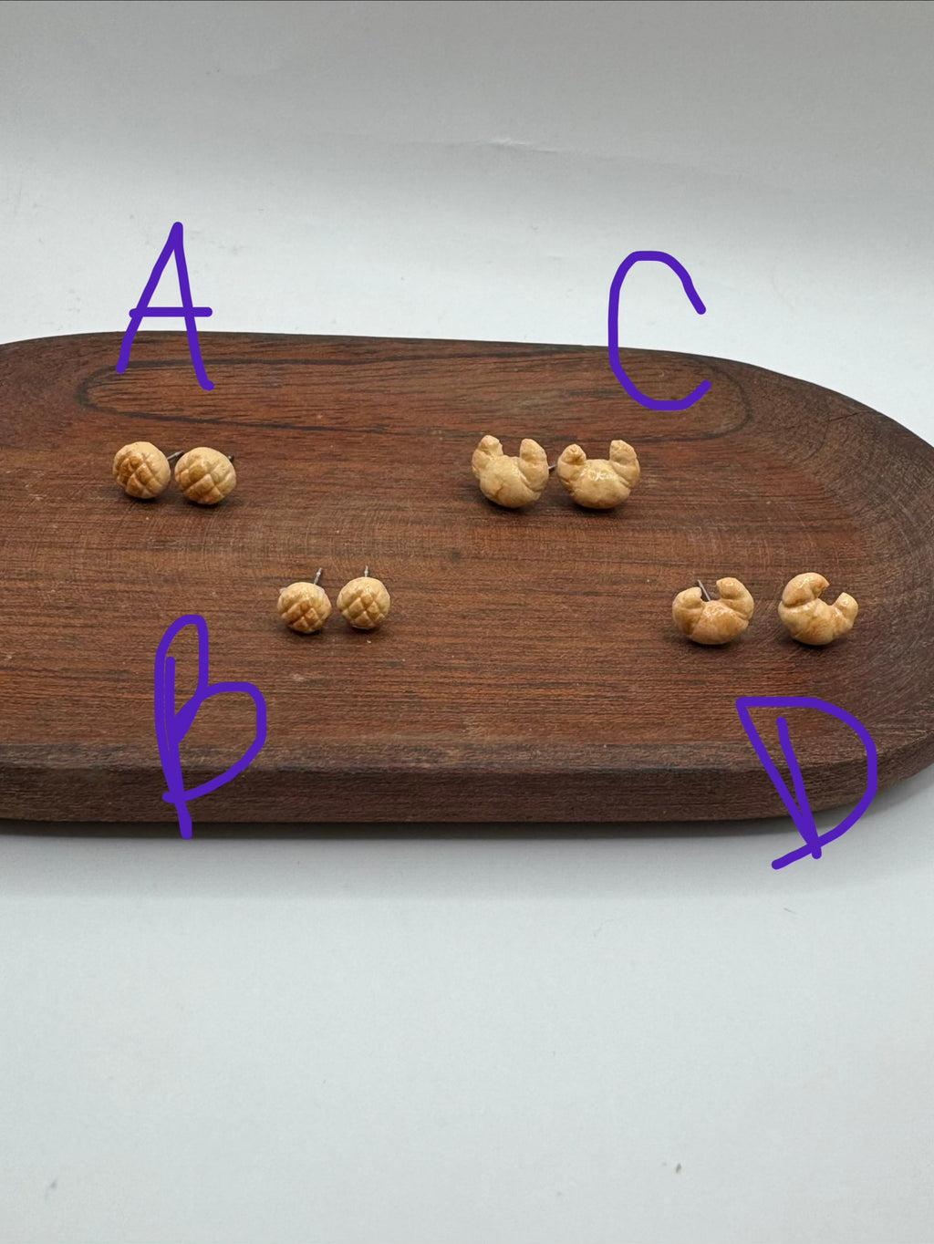 Crescent Roll Studs