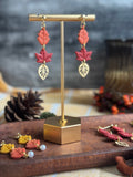 Leaf + Brass Dangle