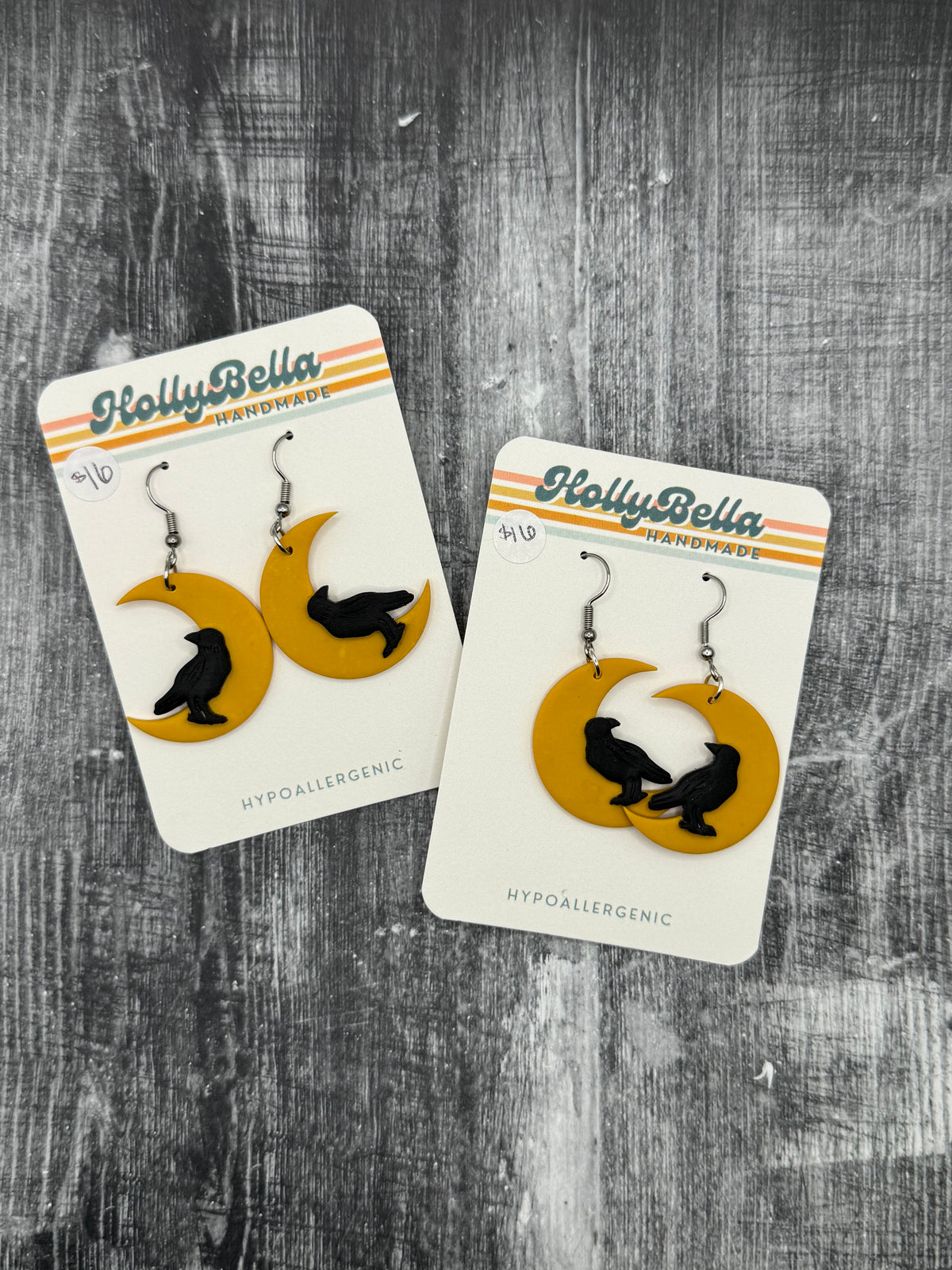 Crown and Moon Dangles