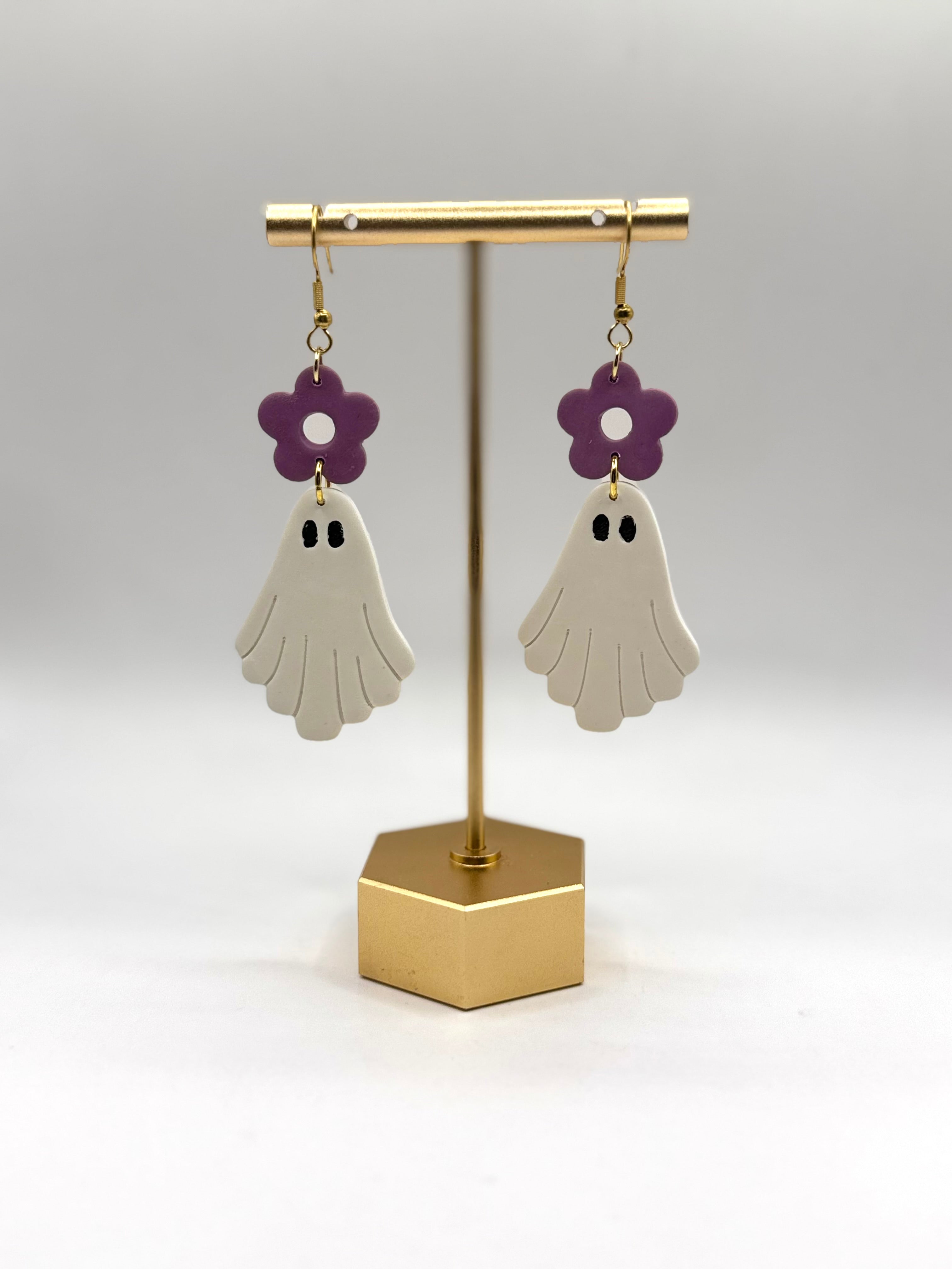Flower Ghost Dangles