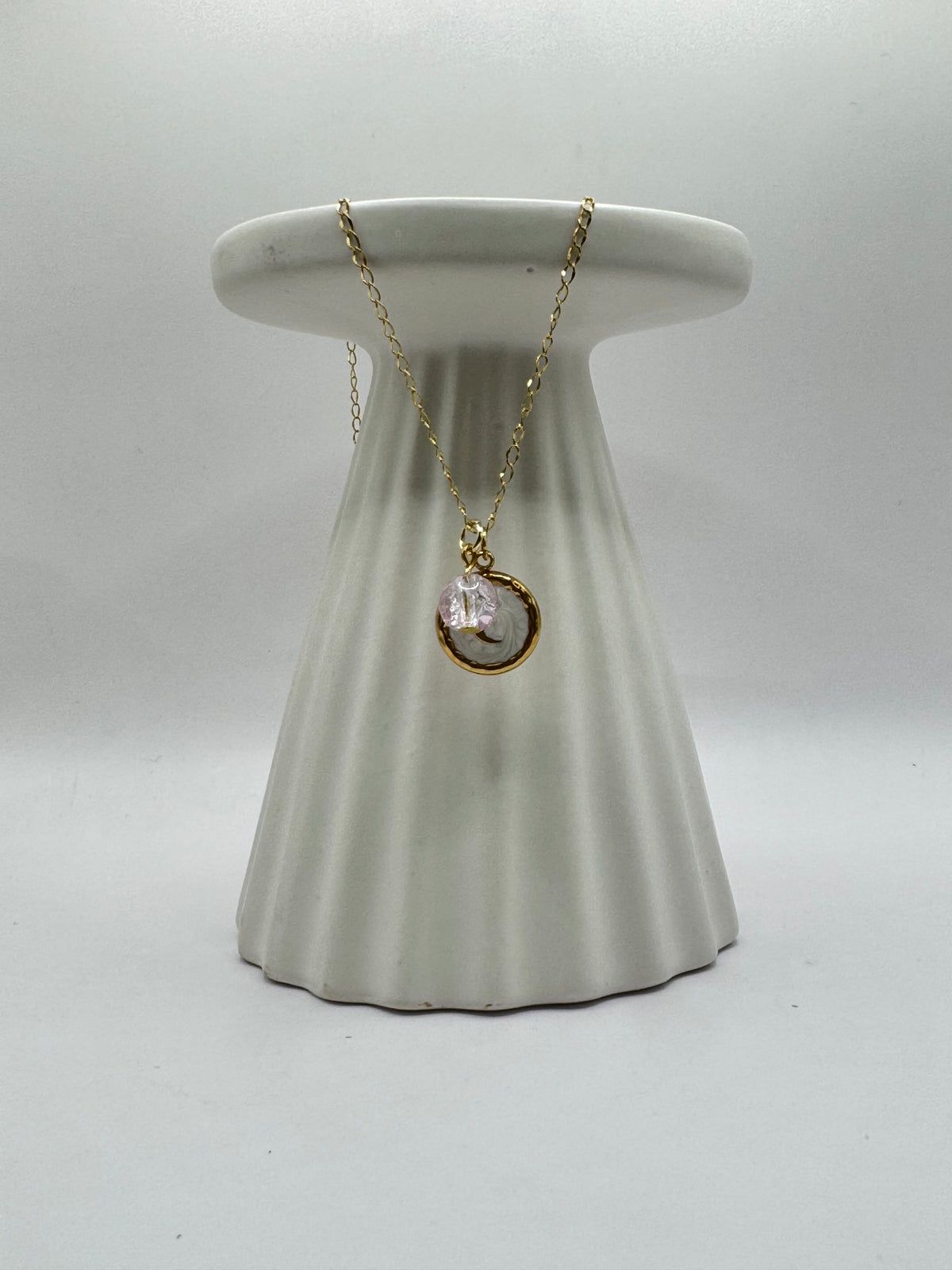 Gold Moon Charm Necklace