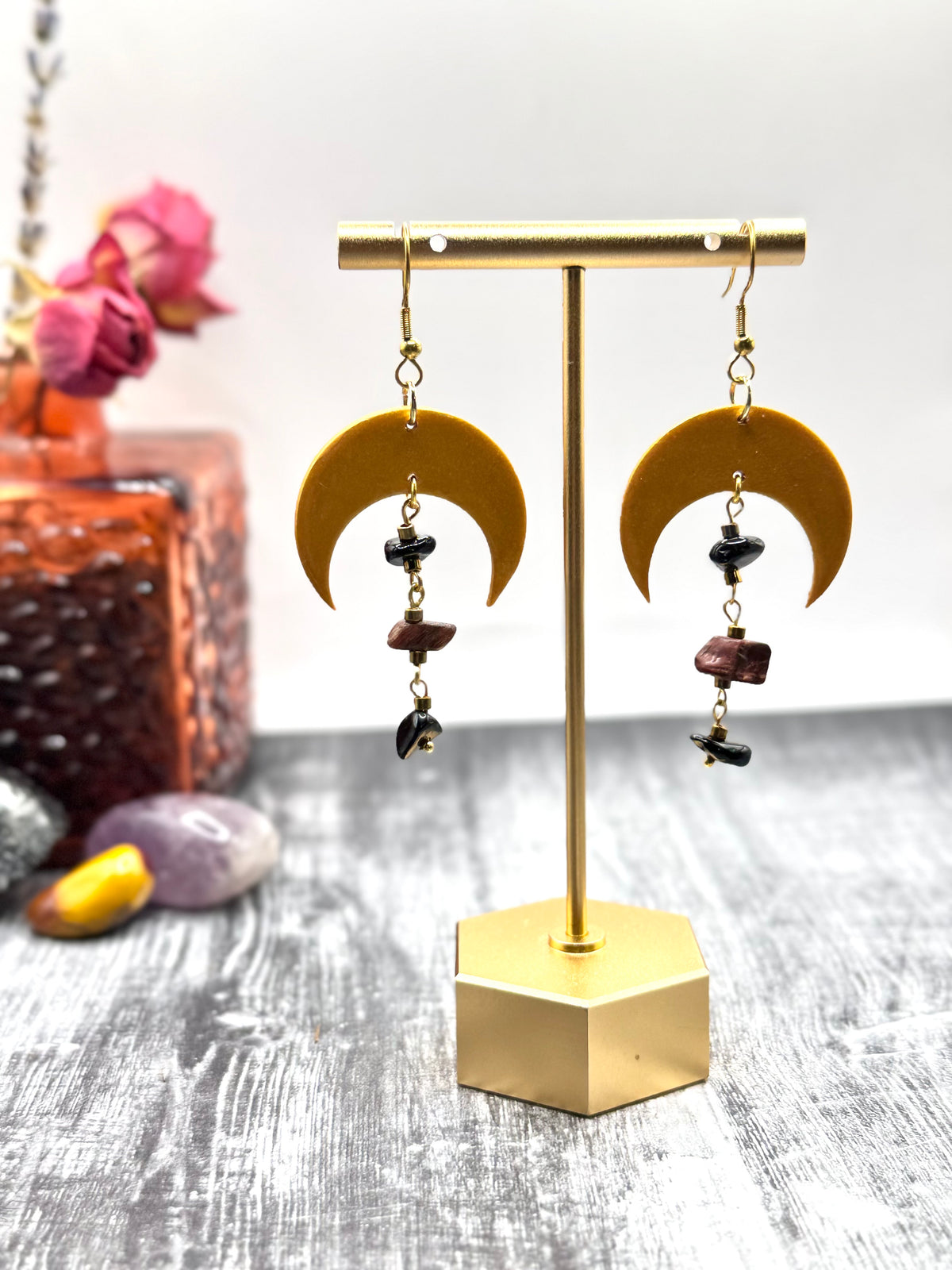 Crystal Moon Dangles