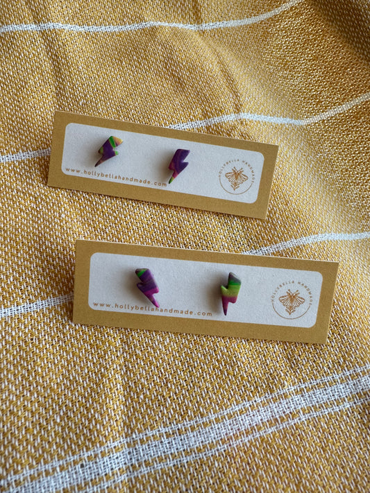 *NEW* Neon Rainbow Lightening Studs