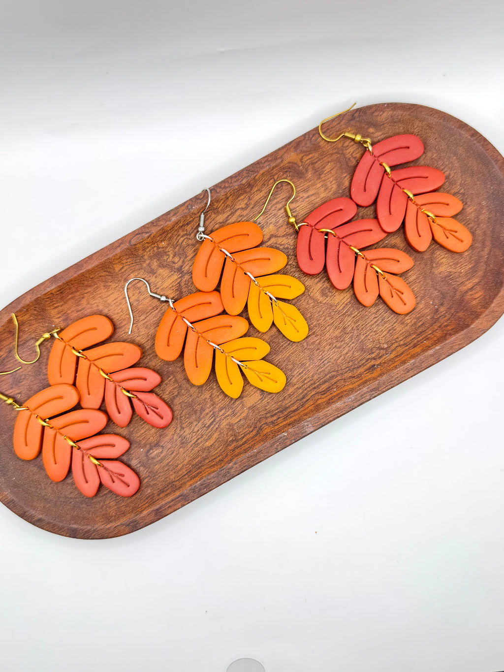 Ombré Large Fall Leaf Dangles