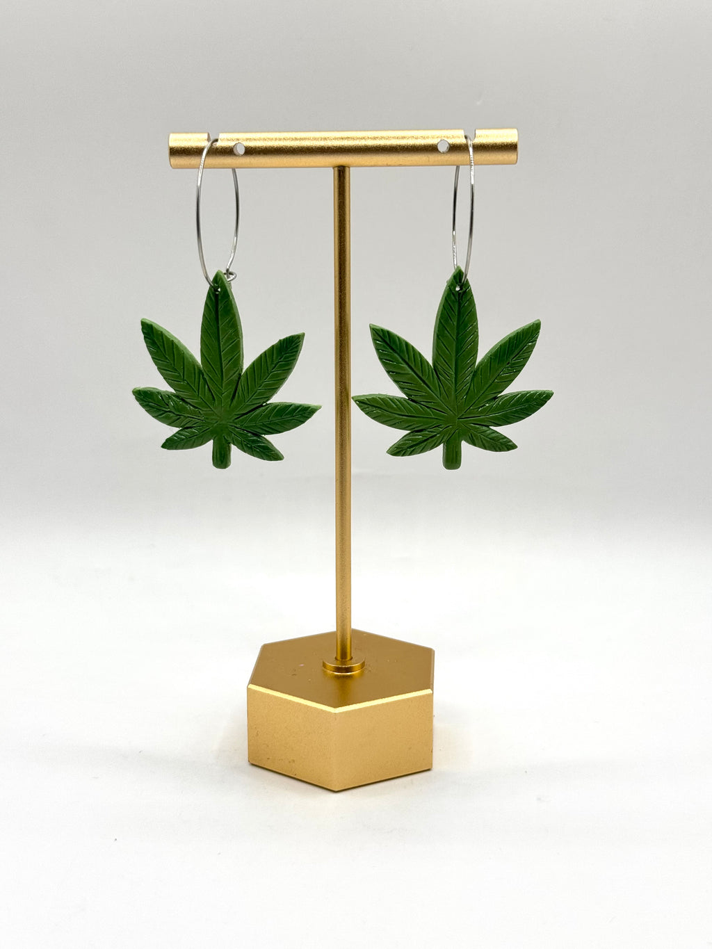 Cannabis Leaf Hoops