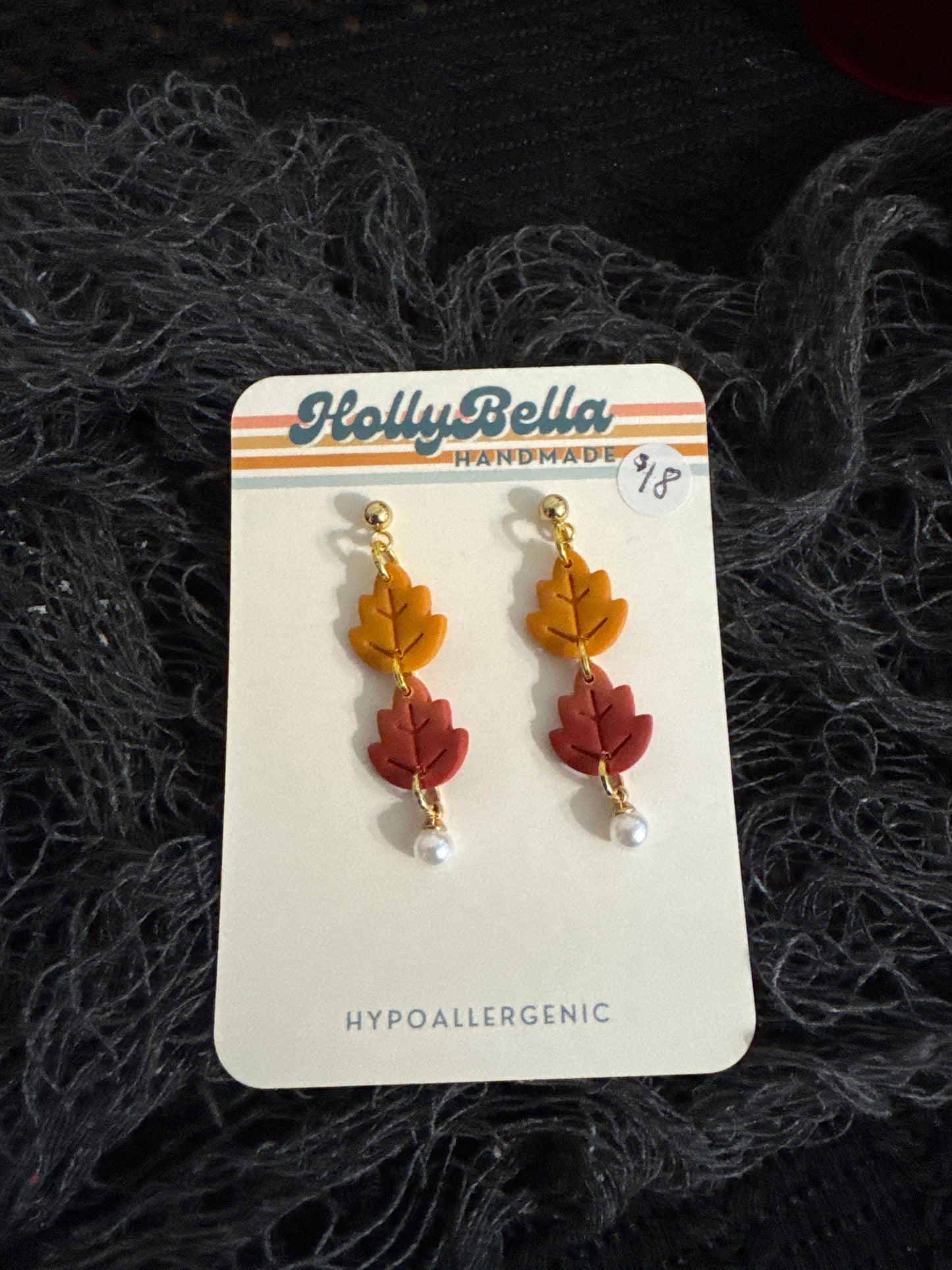 Double Leaf + Pearl Dangle