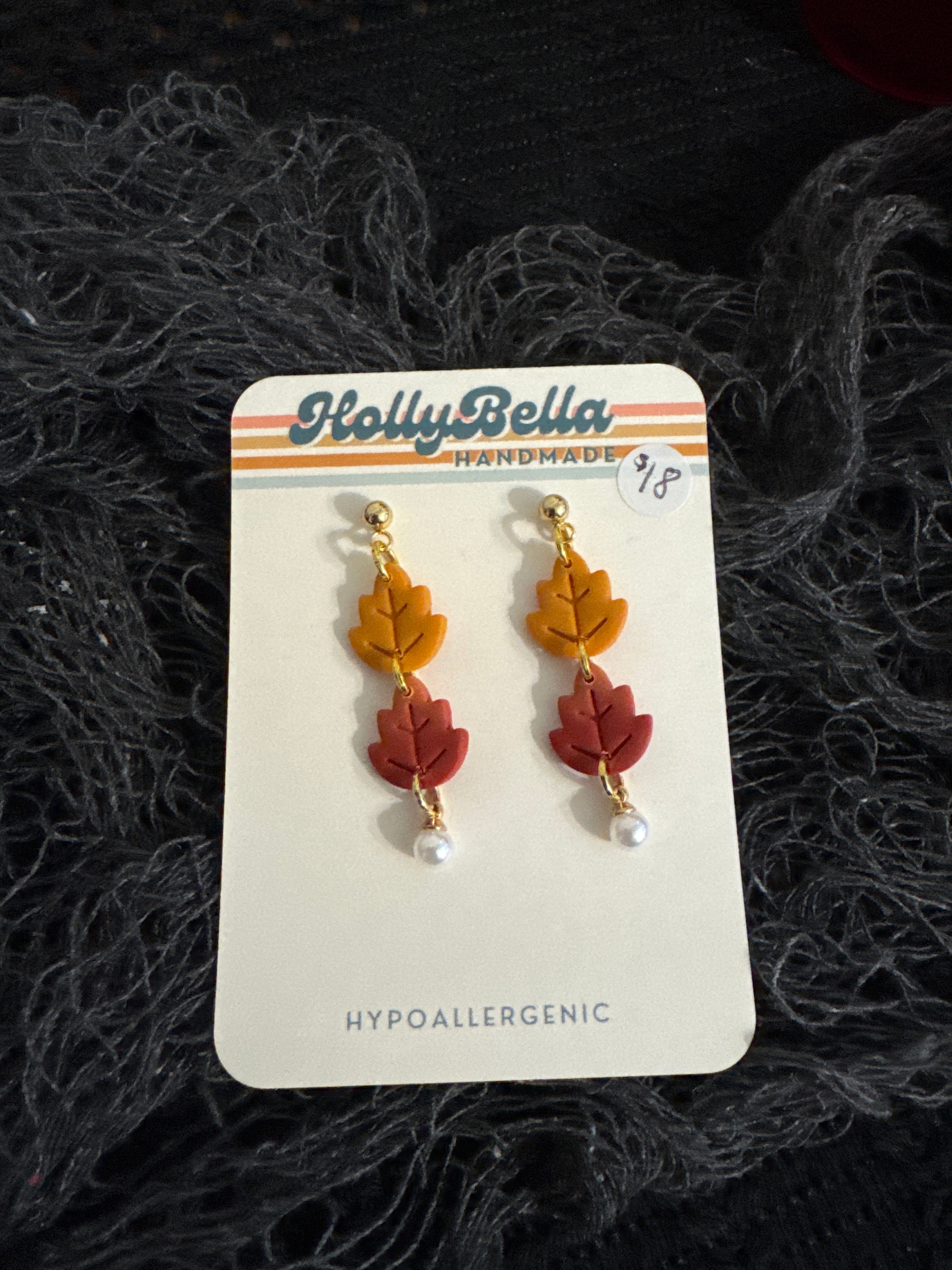 Double Leaf + Pearl Dangle