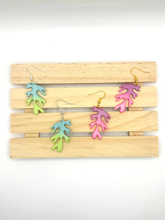 Ocean Coral Dangles