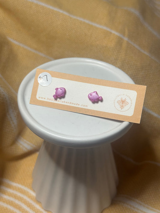 SUMMER | Pink Fish Studs