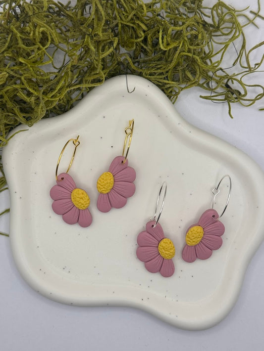 Half Daisy Hoops