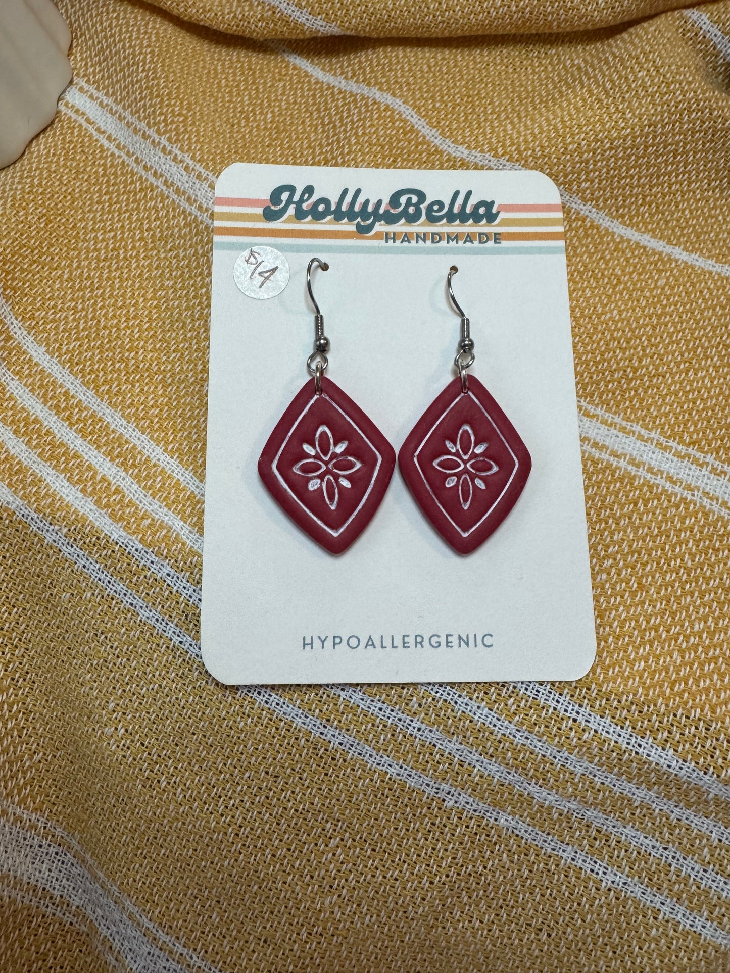 Red Ceramic Tile Dangles