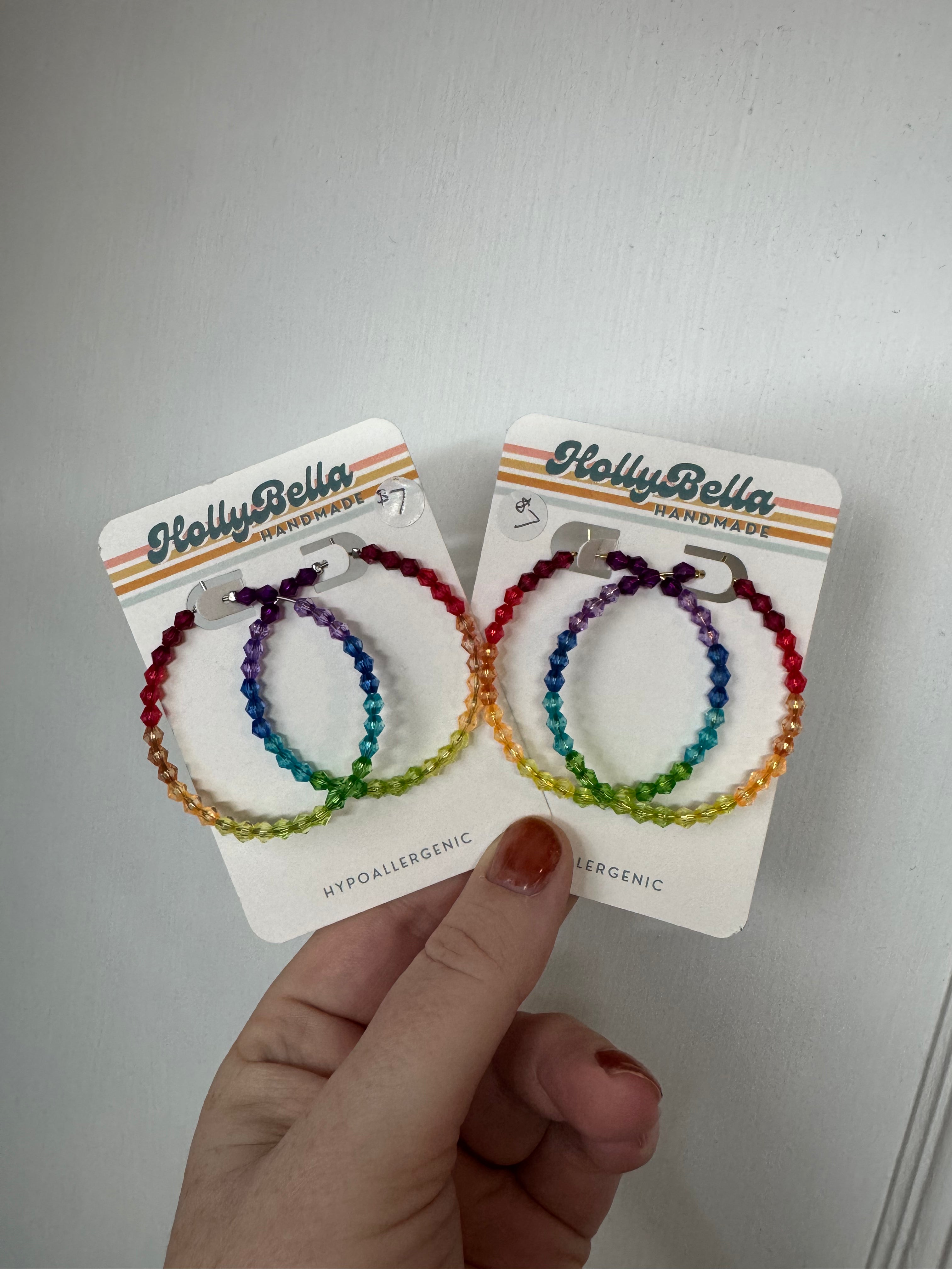 PRIDE | Rainbow Bead Hoops